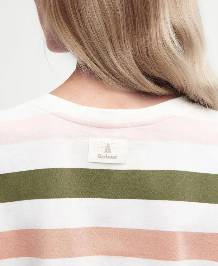 Lyndale TShirt Soft Apricot Stripe Women Barbour TShirts