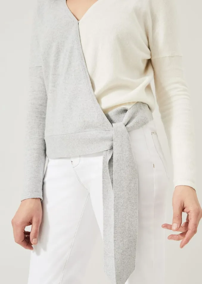 Maliah Colourblock Knit Top Greyivory Women Phase Eight Knitwear