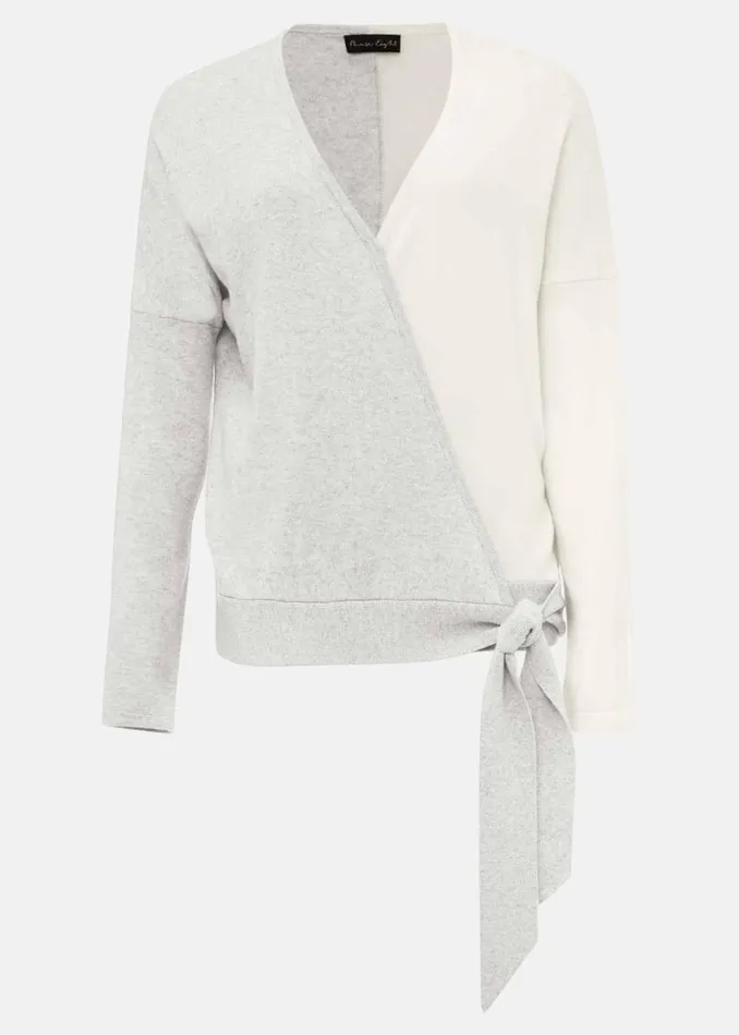 Maliah Colourblock Knit Top Greyivory Women Phase Eight Knitwear