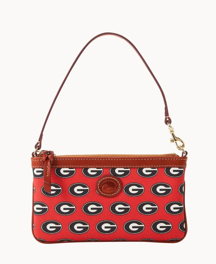 ManWoman Collegiate University Of Georgia Large Slim Wristlet Georgia Dooney and Bourke Wallets