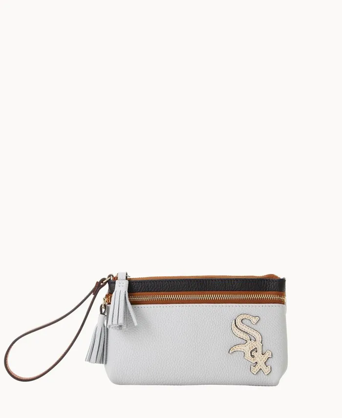 ManWoman MLB White Sox Double Zip Wristlet White Sox Dooney and Bourke Wallets