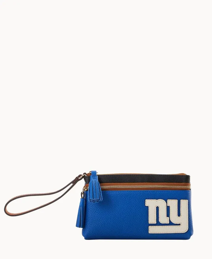 ManWoman NFL Giants Double Zip Wristlet Giants Dooney and Bourke Wallets