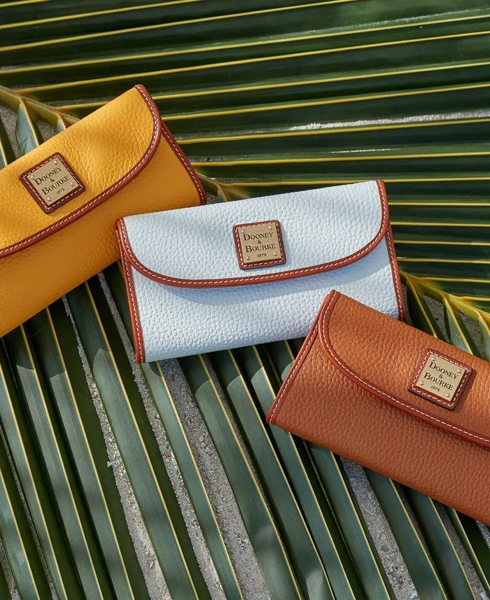 ManWoman Pebble Grain Continental Clutch Midnight Blue Dooney and Bourke Wallets ManWoman Pebble Grain Continental Clutch Midnight Blue Dooney and Bourke Wallets