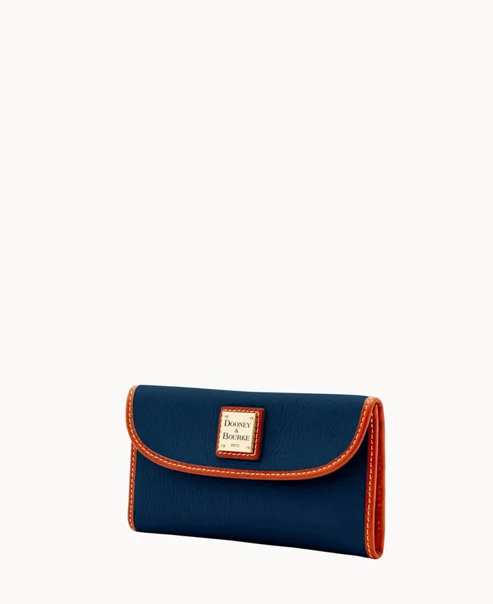 ManWoman Pebble Grain Continental Clutch Midnight Blue Dooney and Bourke Wallets ManWoman Pebble Grain Continental Clutch Midnight Blue Dooney and Bourke Wallets