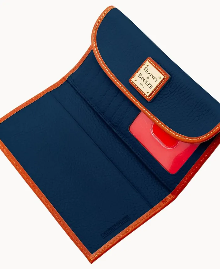 ManWoman Pebble Grain Continental Clutch Midnight Blue Dooney and Bourke Wallets ManWoman Pebble Grain Continental Clutch Midnight Blue Dooney and Bourke Wallets