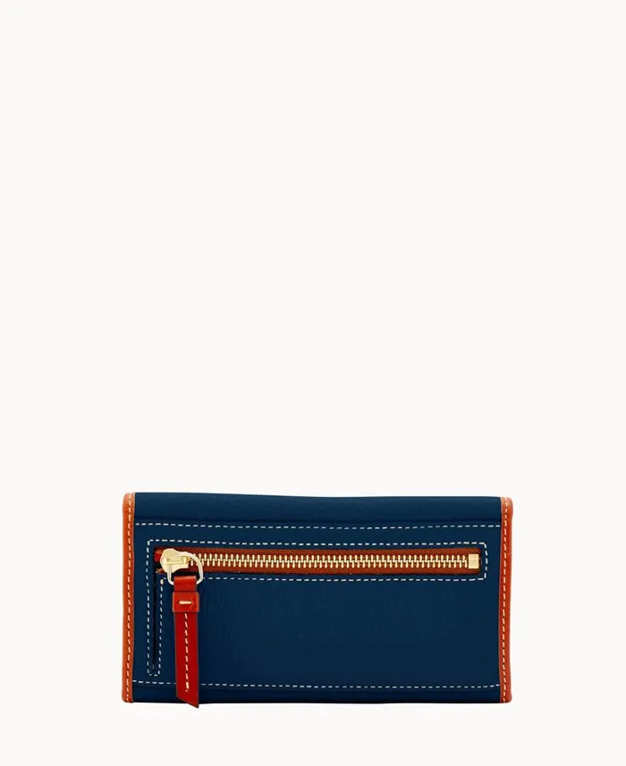 ManWoman Pebble Grain Continental Clutch Midnight Blue Dooney and Bourke Wallets ManWoman Pebble Grain Continental Clutch Midnight Blue Dooney and Bourke Wallets