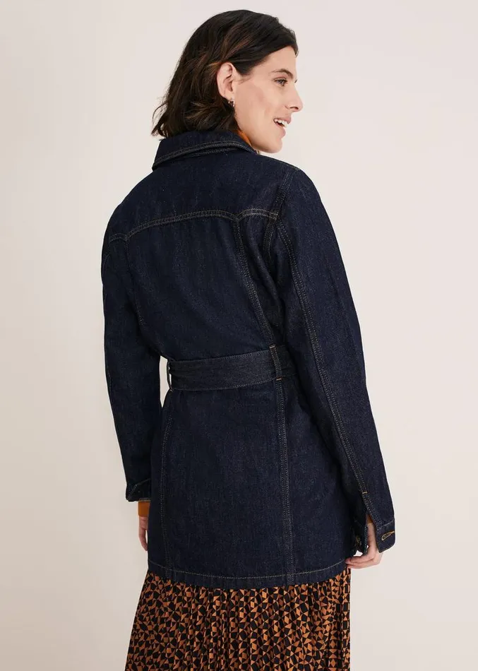 Marcie Longline Denim Jacket Denim Women Phase Eight Jackets