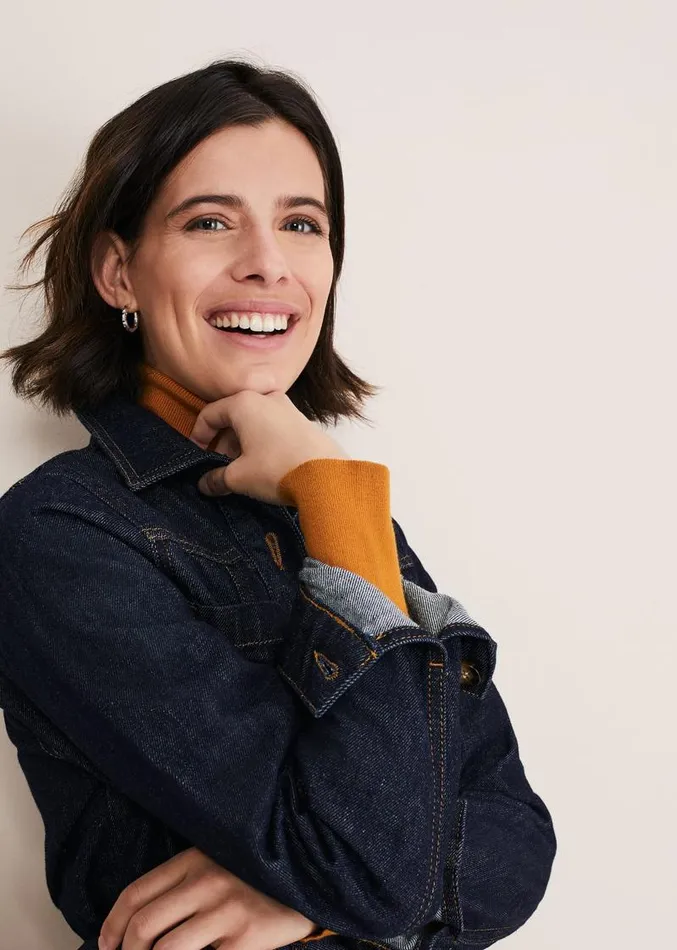 Marcie Longline Denim Jacket Denim Women Phase Eight Jackets