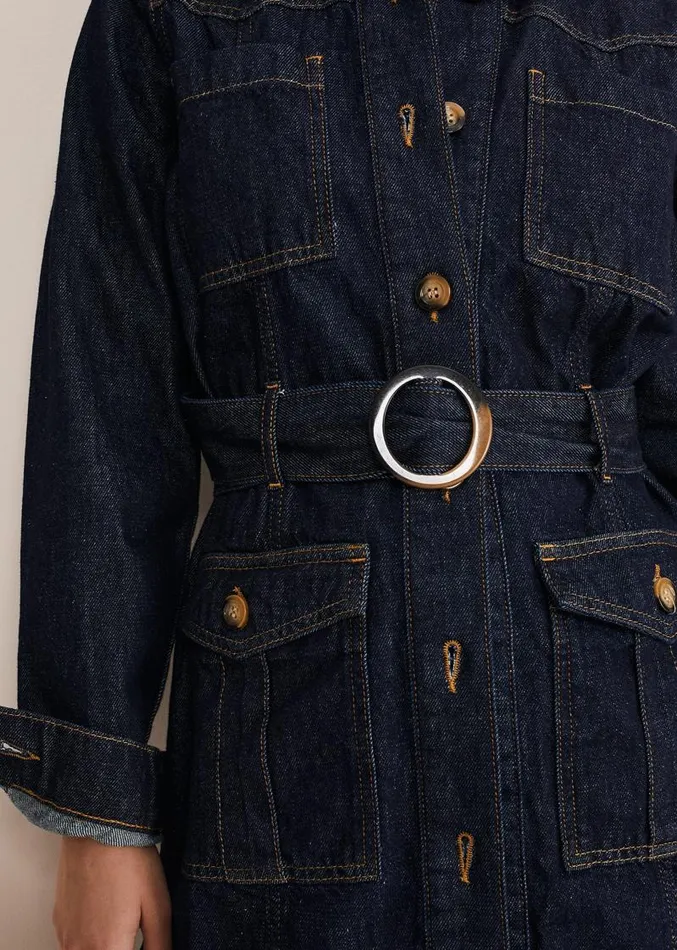 Marcie Longline Denim Jacket Denim Women Phase Eight Jackets