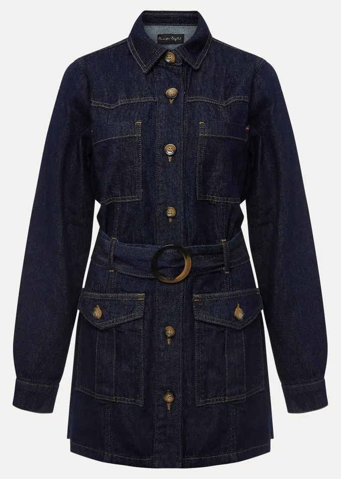 Marcie Longline Denim Jacket Denim Women Phase Eight Jackets