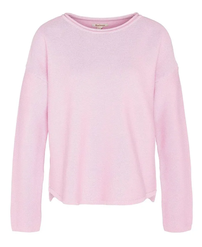 Marine Knitted Jumper Mallow Pink Women Barbour Jumpers