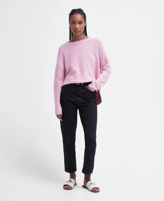 Marine Knitted Jumper Mallow Pink Women Barbour Jumpers