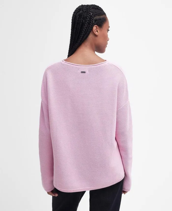 Marine Knitted Jumper Mallow Pink Women Barbour Jumpers