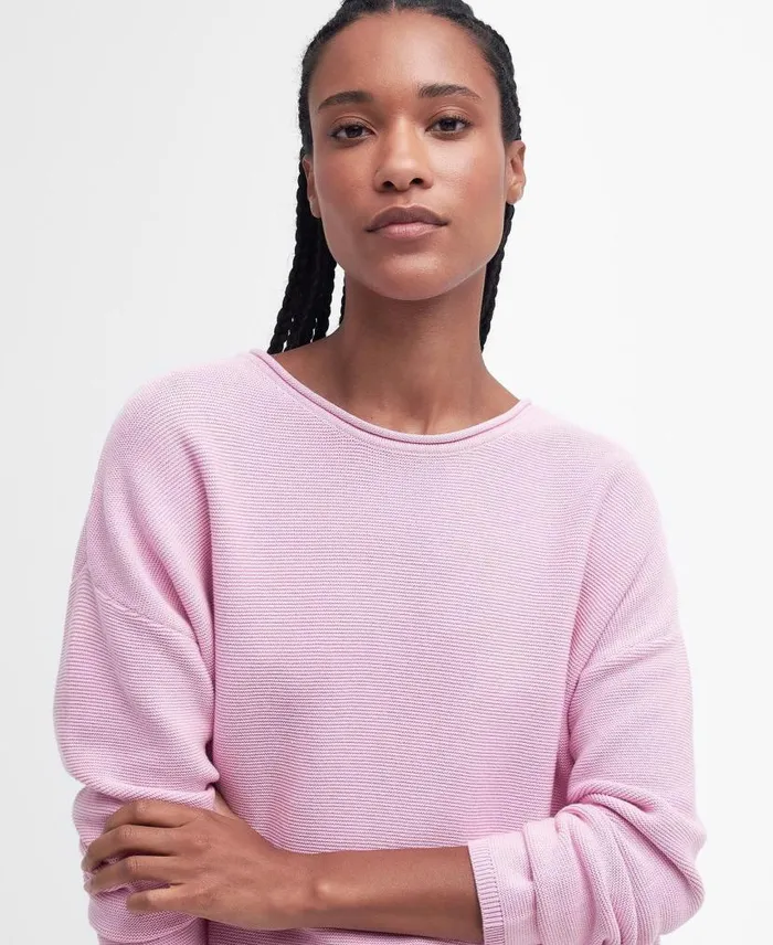 Marine Knitted Jumper Mallow Pink Women Barbour Jumpers