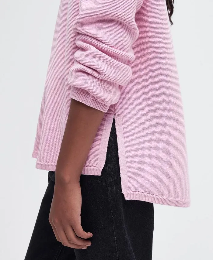 Marine Knitted Jumper Mallow Pink Women Barbour Jumpers