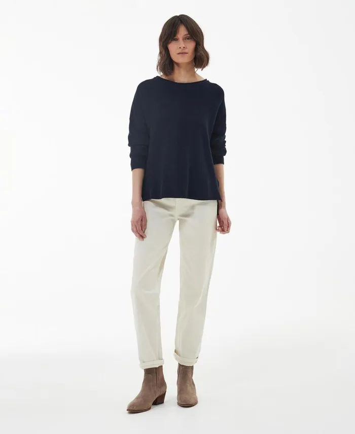 Marine Knitted Jumper Soft Pink Women Barbour Jumpers