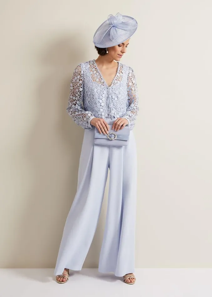Mariposa Lace Jumpsuit Cornflower Women Phase Eight Dresses