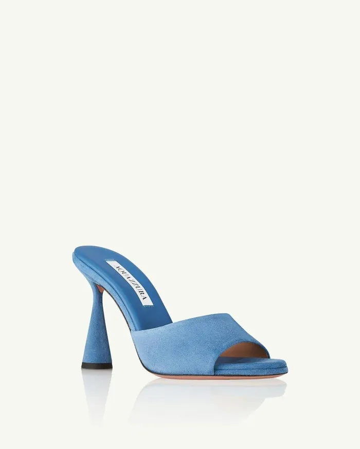 Max Mule 95 Blue Women Aquazzura Sandals