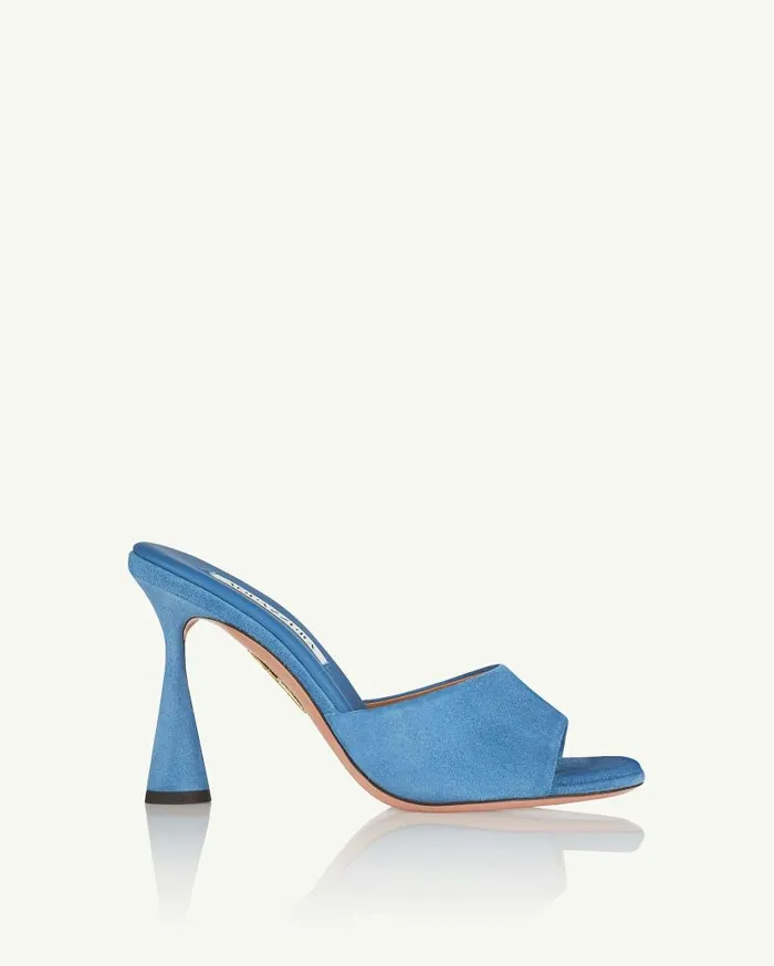 Max Mule 95 Blue Women Aquazzura Sandals Max Mule 95 Blue Women Aquazzura Sandals