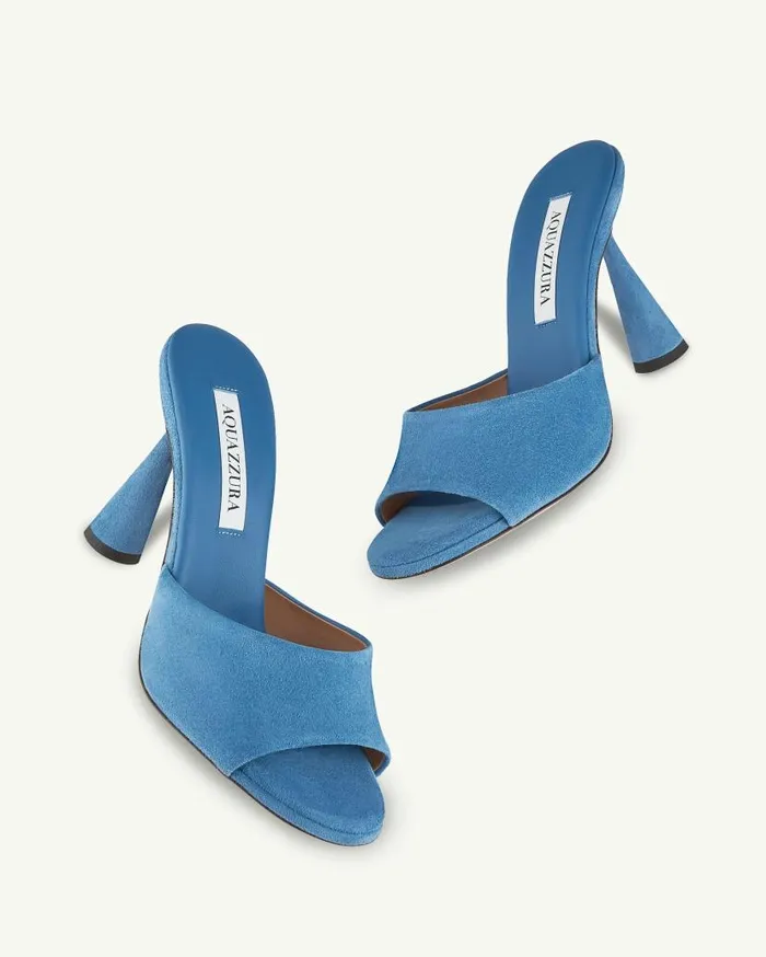 Max Mule 95 Blue Women Aquazzura Sandals Max Mule 95 Blue Women Aquazzura Sandals