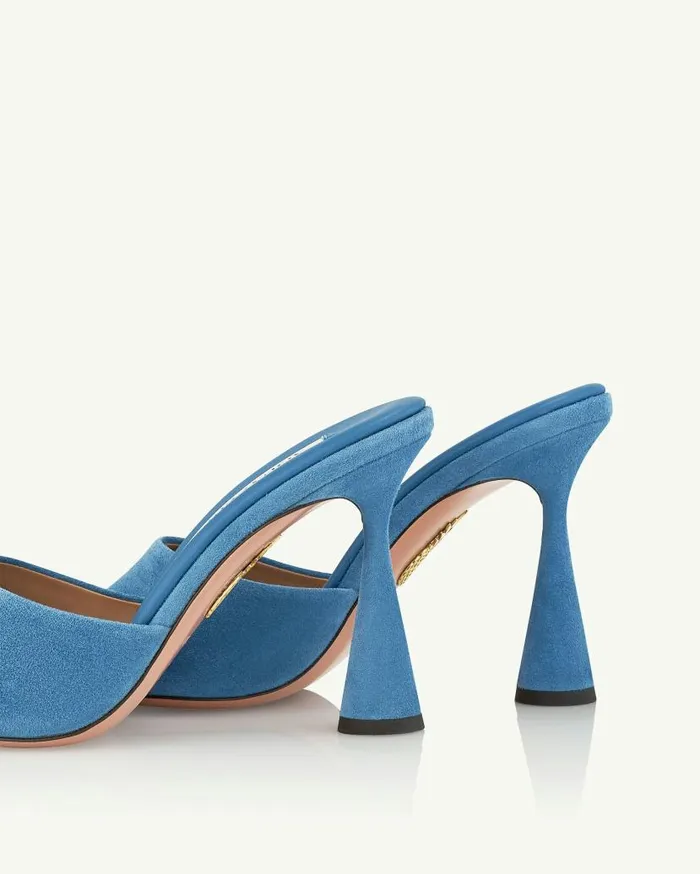 Max Mule 95 Blue Women Aquazzura Sandals Max Mule 95 Blue Women Aquazzura Sandals