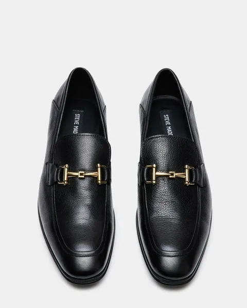 Men039s ARCHEE BLACK LEATHER Black Leather Steve Madden Loafers Men039s ARCHEE BLACK LEATHER Black Leather Steve Madden Loafers