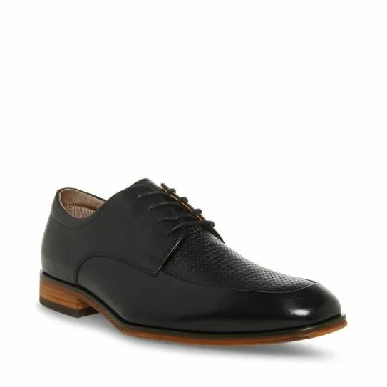 Men039s IMALA BLACK LEATHER Black Leather Steve Madden Dress Men039s IMALA BLACK LEATHER Black Leather Steve Madden Dress