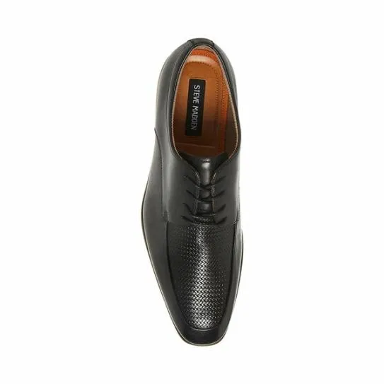 Men039s IMALA BLACK LEATHER Black Leather Steve Madden Dress Men039s IMALA BLACK LEATHER Black Leather Steve Madden Dress