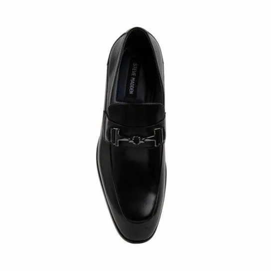 Men039s VALON BLACK LEATHER Black Leather Steve Madden Loafers Men039s VALON BLACK LEATHER Black Leather Steve Madden Loafers