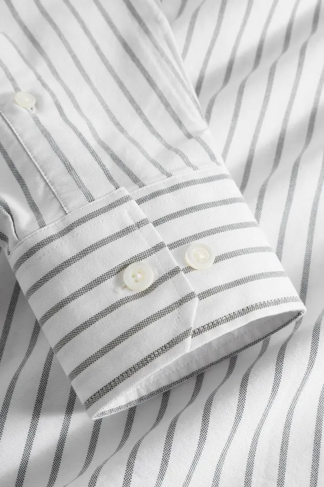 Men Algot Oxford Monogram Shirt Spruce Green Norse Projects Shirting