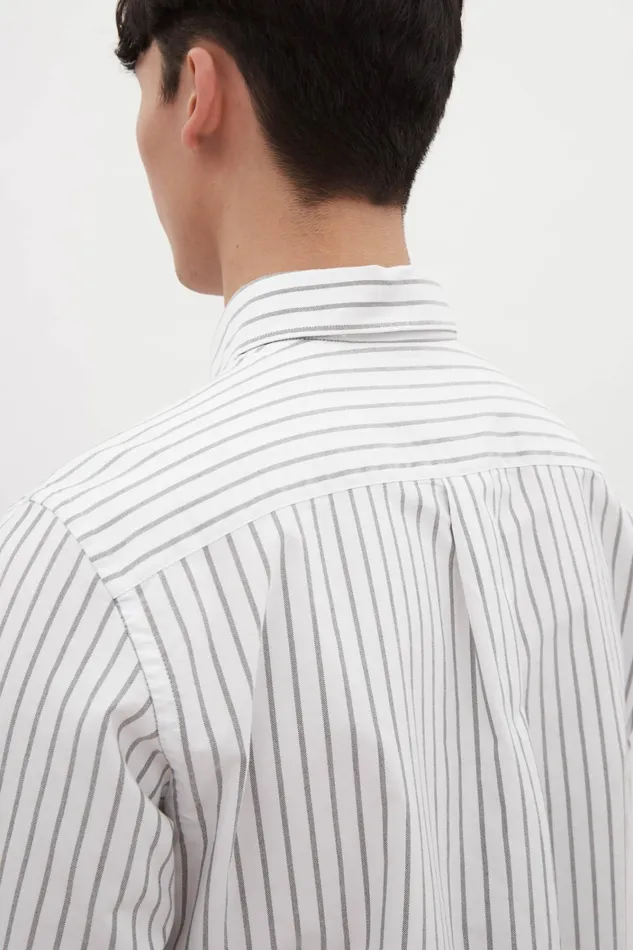 Men Algot Oxford Monogram Shirt Spruce Green Norse Projects Shirting