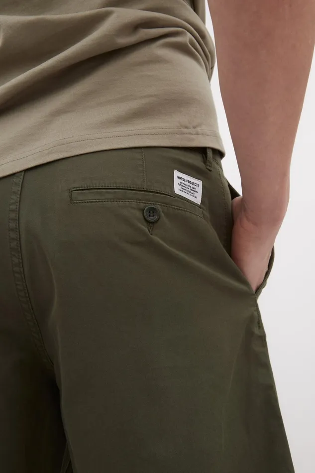 Men Aros Regular Light Shorts Spruce Green Norse Projects Shorts