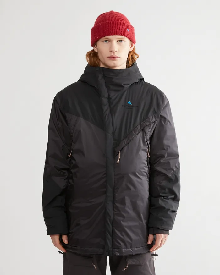 Men Aud Waterproof Zip Hood Jacket Pitch Black Klttermusen Down and Insulated Jackets