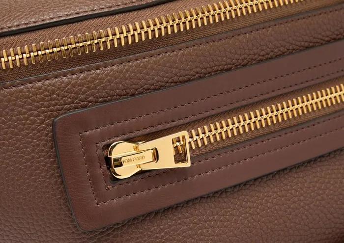 Men Belt Bags Tom Ford Grain Leather Buckley Belt Bag Chestnut Men Belt Bags Tom Ford Grain Leather Buckley Belt Bag Chestnut