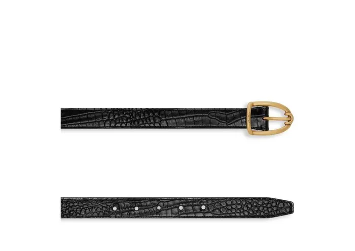 Men Belts Tom Ford Printed Alligator Angled Buckle Belt Men Belts Tom Ford Printed Alligator Angled Buckle Belt