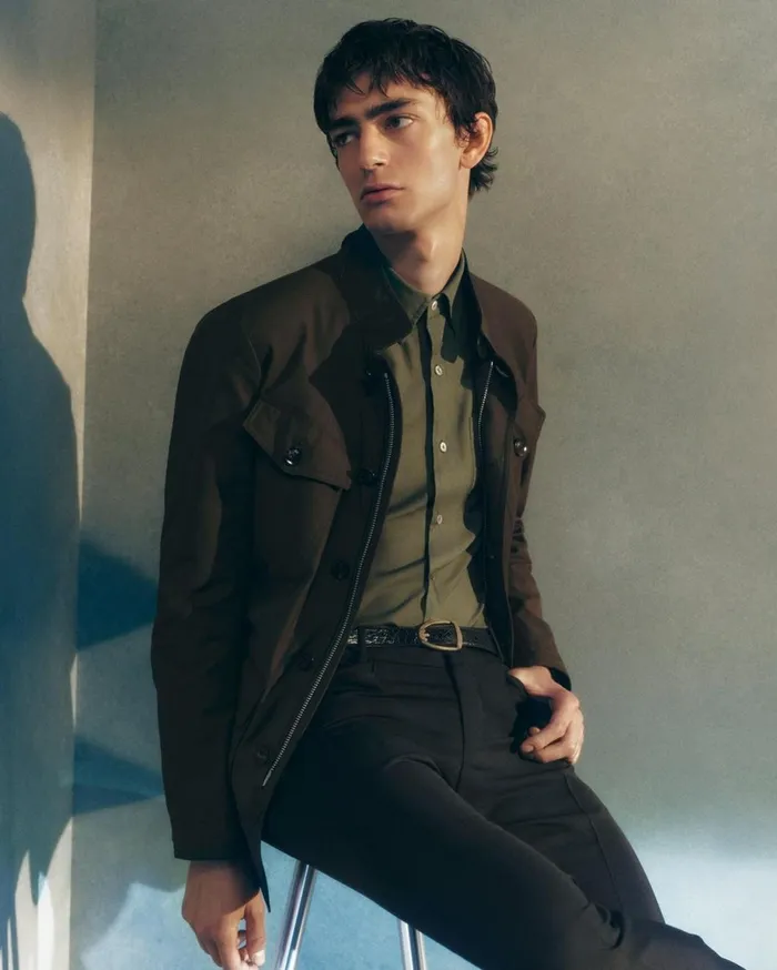 Men Belts Tom Ford Printed Alligator Angled Buckle Belt Men Belts Tom Ford Printed Alligator Angled Buckle Belt