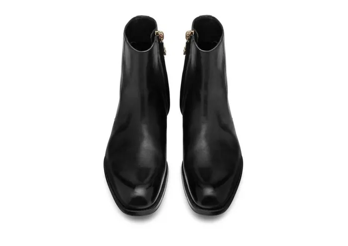 Men Boots Tom Ford Burnished Leather Edgar Zip Boot Black Men Boots Tom Ford Burnished Leather Edgar Zip Boot Black
