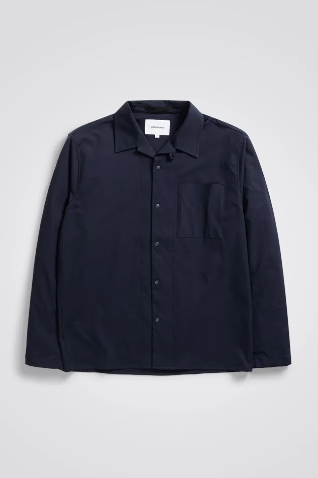 Men Carsten Solotex Twill Shirt LS Dark Navy Norse Projects Shirting