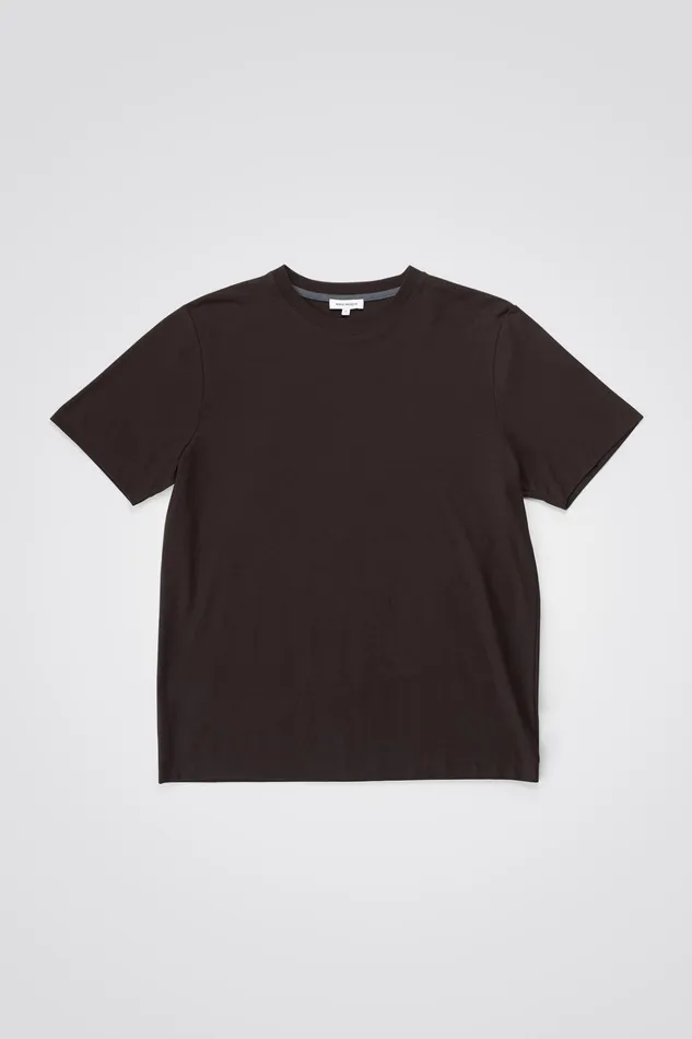 Men Cotton Crpe Tshirt Espresso Norse Projects TShirts