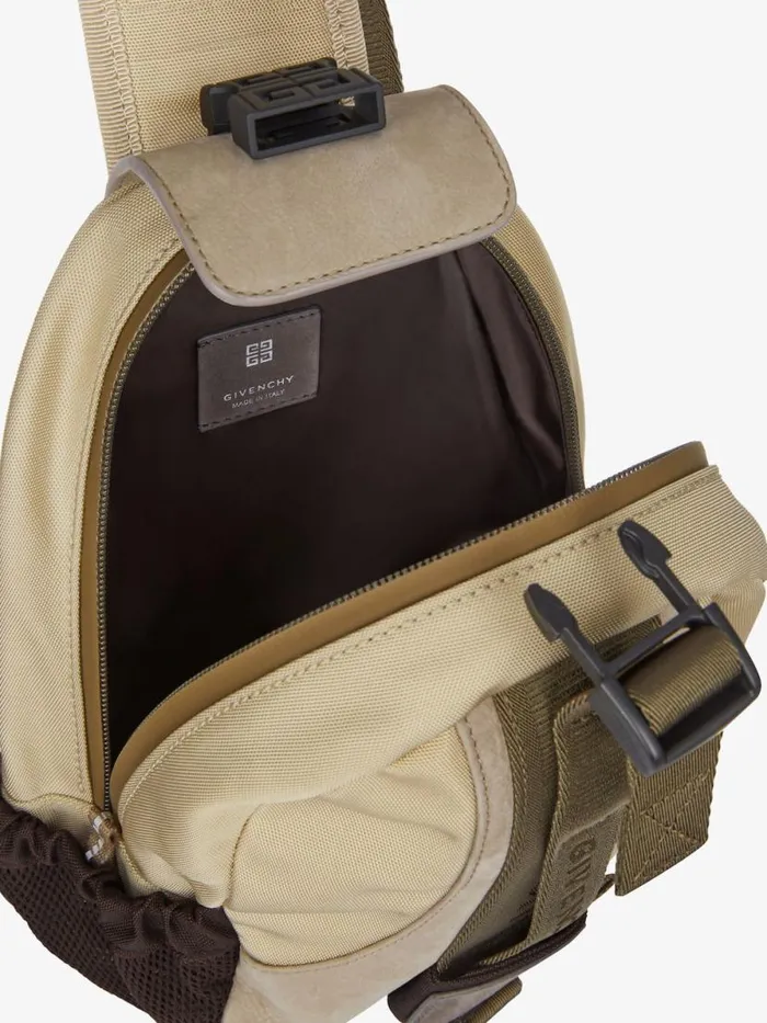 Men Crossbody Bags Givenchy GTrail Bag In Nylon Sand Men Crossbody Bags Givenchy GTrail Bag In Nylon Sand