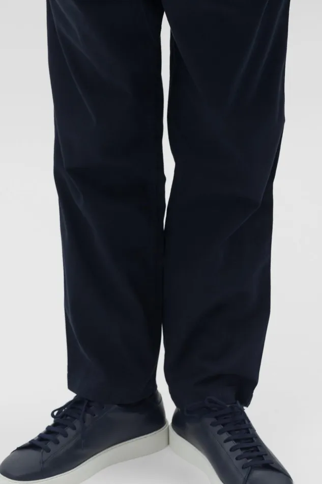 Men Ezra Light Stretch Dark Navy Norse Projects Trousers