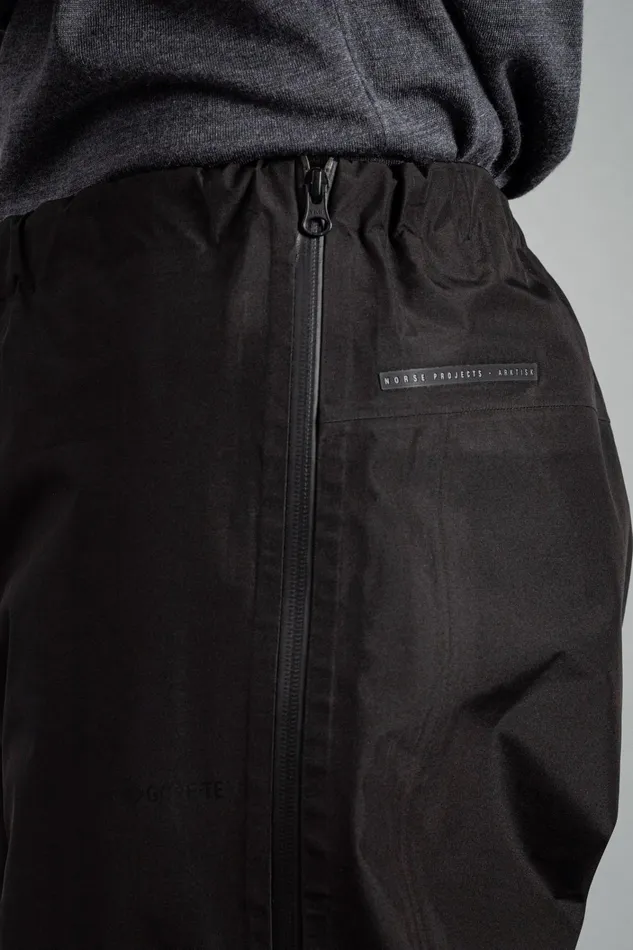 Men GoreTex 3L Rain Pant Black Norse Projects Trousers