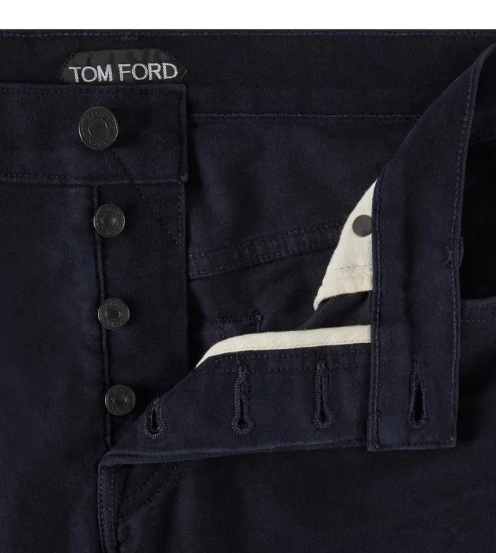 Men Jeans Tom Ford Slim Fit Moleskin Stretch Denim Navy Men Jeans Tom Ford Slim Fit Moleskin Stretch Denim Navy