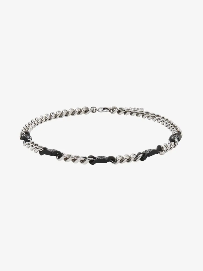 Men Jewelry Givenchy 4G Short Necklace In Metal Blacksilvery Men Jewelry Givenchy 4G Short Necklace In Metal Blacksilvery
