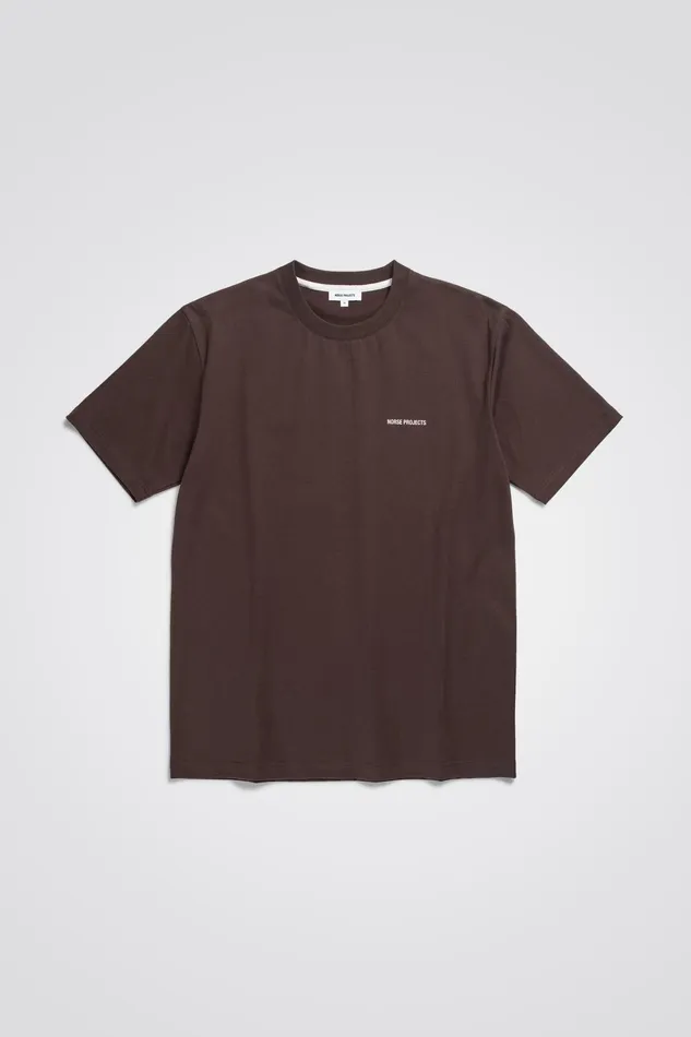 Men Johannes Logo Tshirt Heathland Brown Norse Projects TShirts
