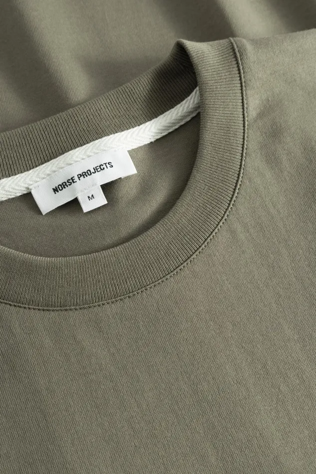 Men Johannes Organic Pocket Tshirt Sediment Green Norse Projects TShirts