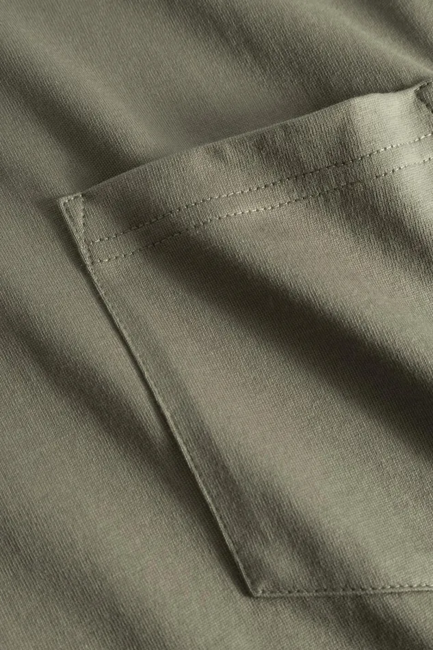 Men Johannes Organic Pocket Tshirt Sediment Green Norse Projects TShirts
