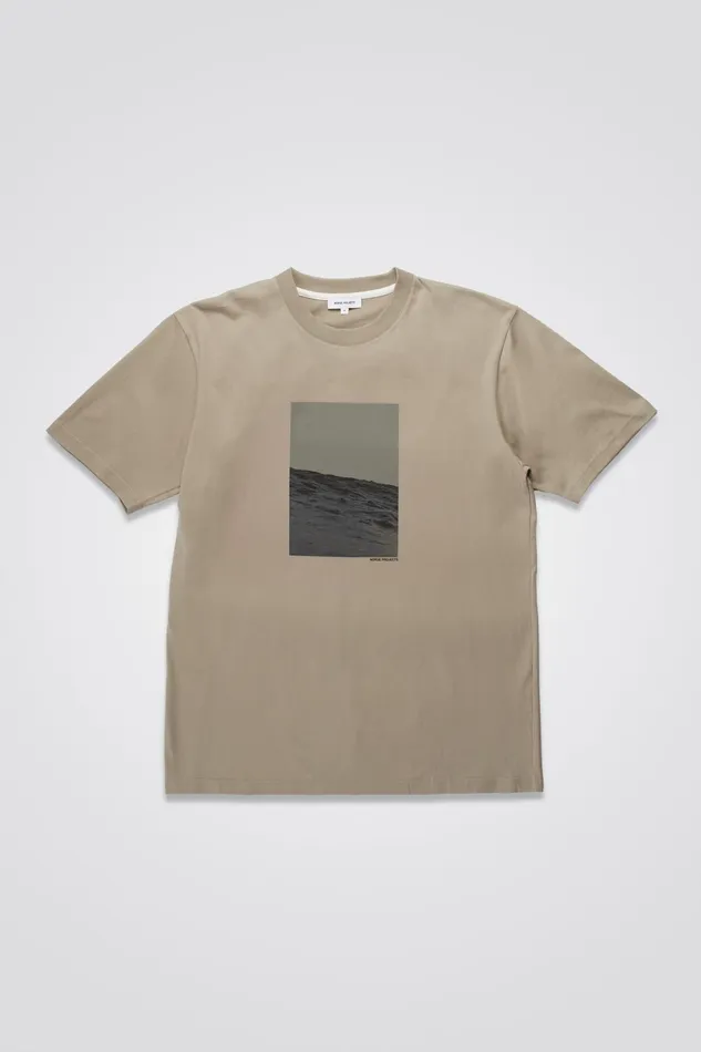 Men Johannes Waves Print Tshirt Sand Norse Projects TShirts