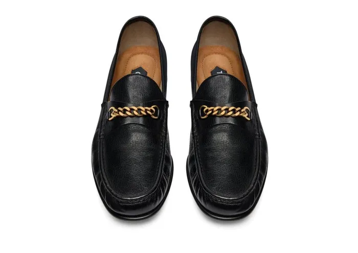 Men Loafers Tom Ford Grain Leather York Chain Loafer Black Men Loafers Tom Ford Grain Leather York Chain Loafer Black