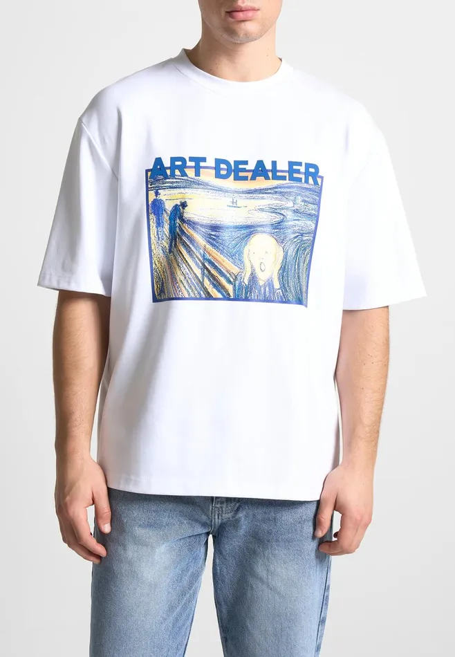 Men Manire De Voir Art Dealer Graphic TShirt White